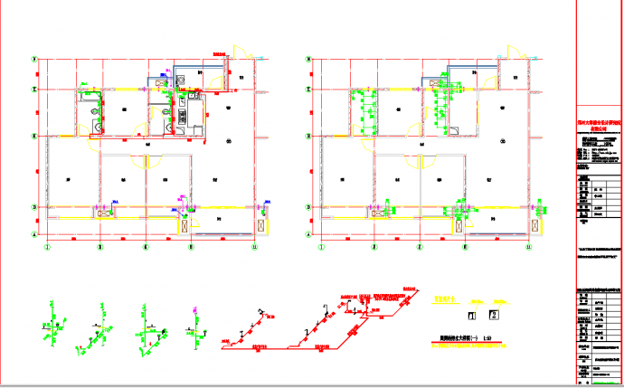 某地河南高层住宅小区给排水施工图CAD图纸_图1
