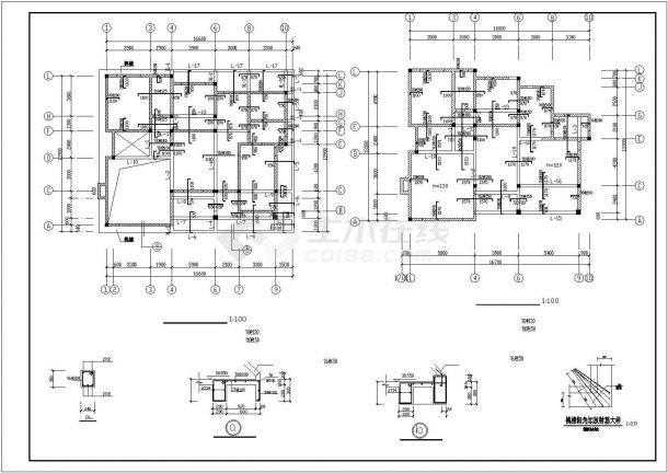 二层砌体结构别墅结构施工图（条形基础）-图二