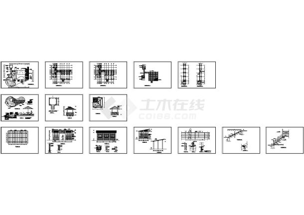 国家湿地公园景观施工CAD建筑设计图纸-图一