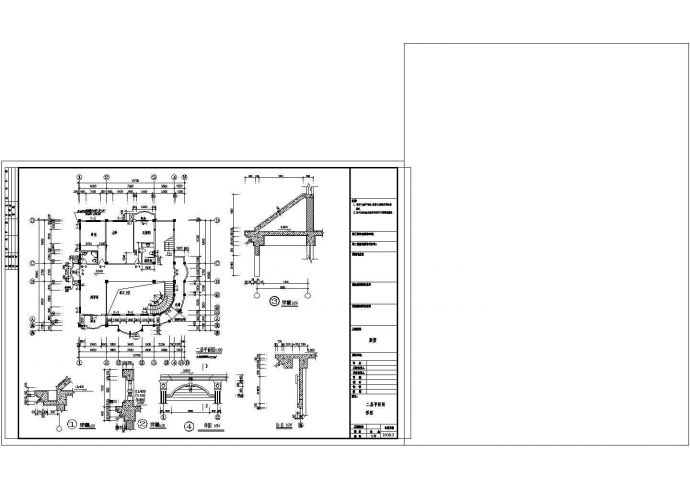 某四层欧式别墅建筑施工图含CAD效果图_图1