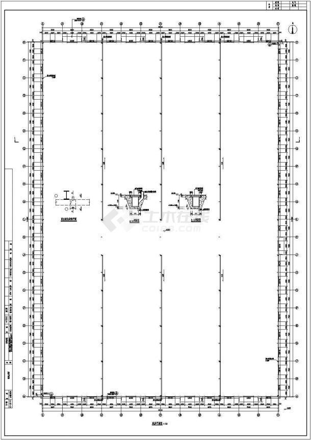 单层门式轻钢结构、轻型屋盖和围护结构仓库建筑图纸（含详细说明）-图二
