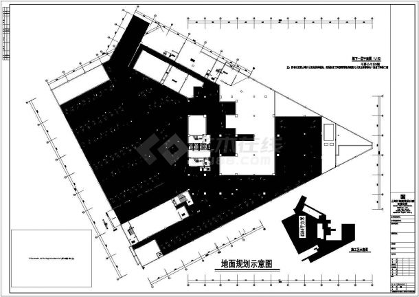 某酒店地下车库建筑施工平面图纸（CAD）-图二