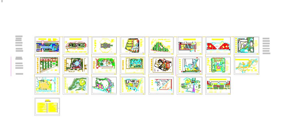 精选常用广场景观园林设计节点详图cad图纸集合