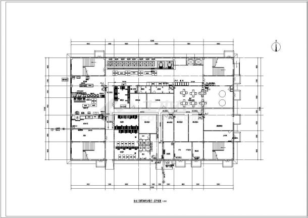 某汽车制造厂餐厅（含太阳能热水系统）CAD图纸-图二