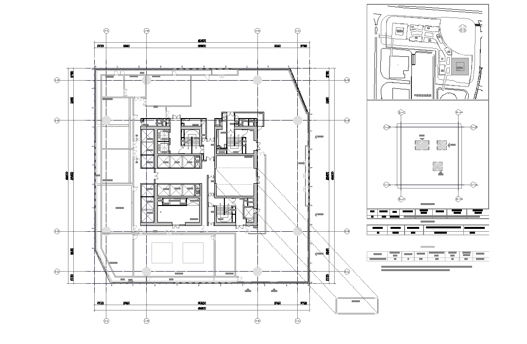 某地广州某超高层办公楼及商业智能消防施工图-消防平面图CAD图纸
