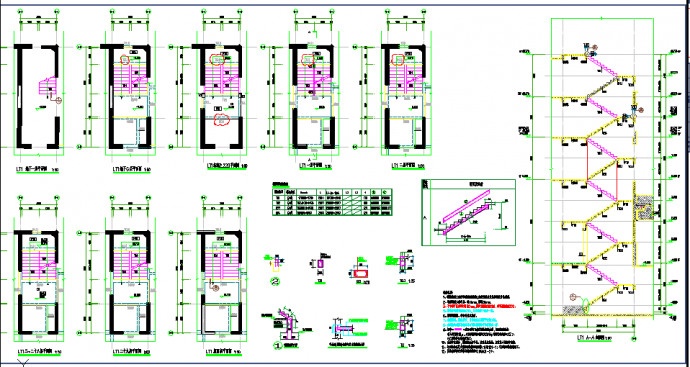 某地湖南高层住宅小区结构施工图CAD图纸_图1