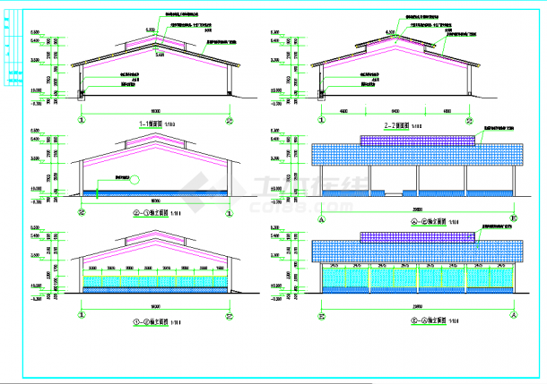 某钢结构球场建筑施工图CAD图纸（含详细说明）-图一