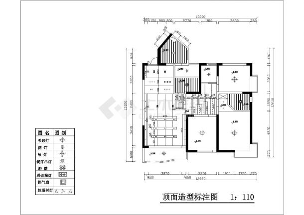 150平方现代简约三居室装修设计cad施工平面方案图(厨房户型突出)-图二