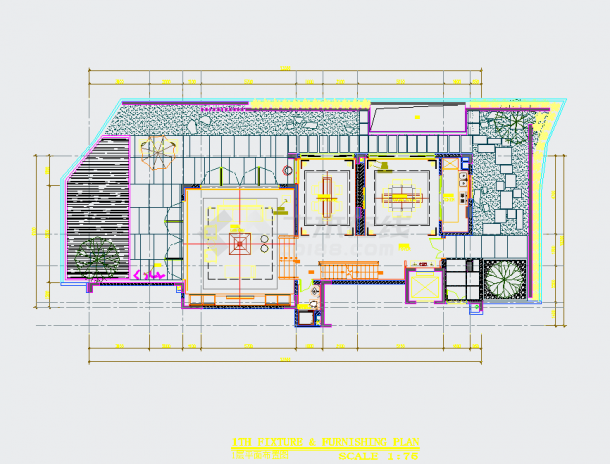 某新中式二层别墅全套装修效果图cad施工图（地下两层）-图一