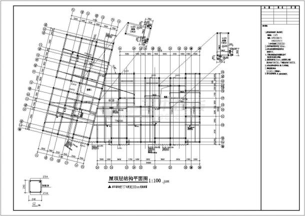 七层底框结构住宅楼结构施工图（桩基础 ）-图二