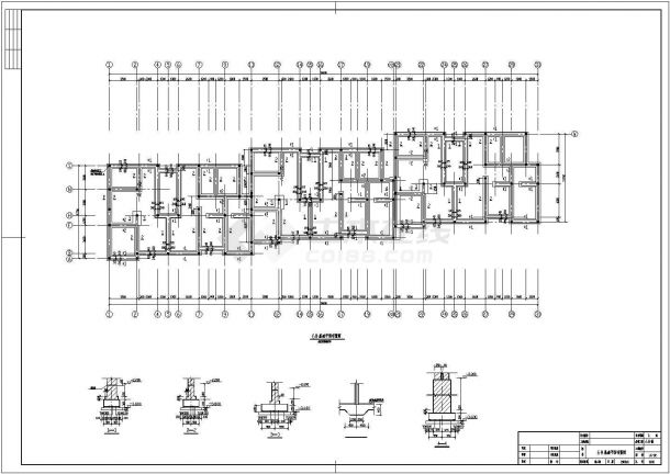 四层砌体结构住宅结构施工图（条形基础 ）-图二