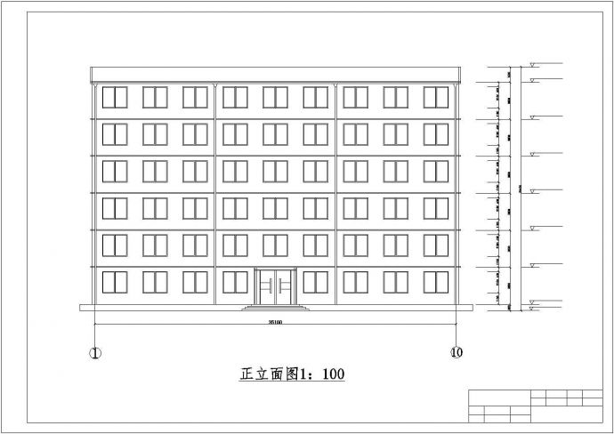某3116㎡六层框架办公楼毕业设计图纸（计算书、建筑、结构施工图）_图1