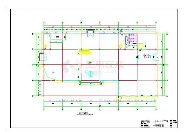 某3层百货商场全套设计施工图(含计算书，建筑图，结构图，周记，PKPM)-图一