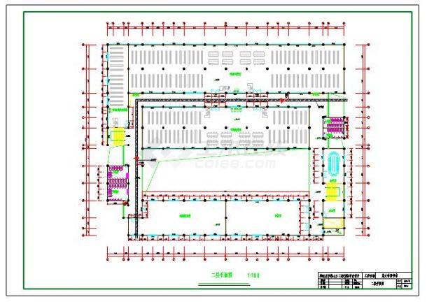 10000多平4层图书馆全套建筑结构设计cad施工图（含计算书、施工进度网络计划图）-图二