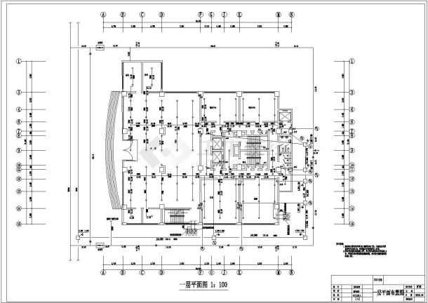 高层酒店给排水设计全套CAD图纸-图二