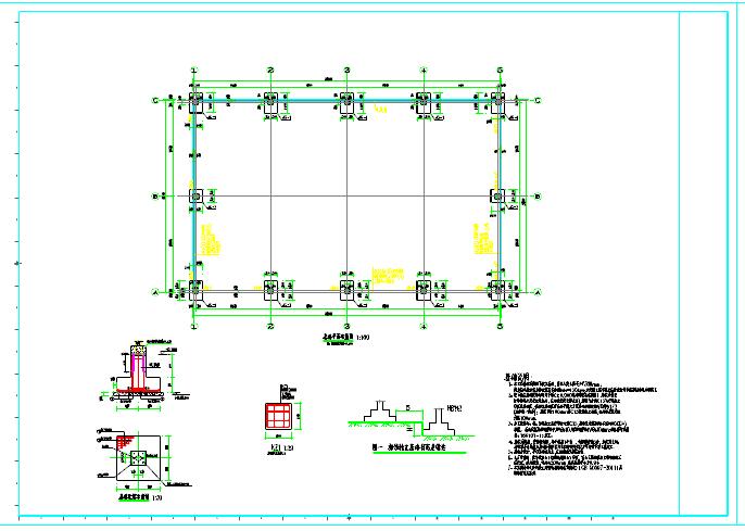 门式钢架结构篮球馆结构设计施工图_图1
