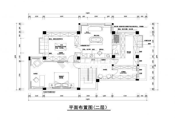【扬州】260平米新古典风格联体别墅装修施工图-图二