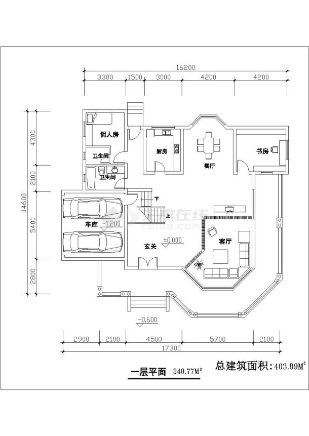 三套多层农村小别墅建筑设计方案图纸-图一