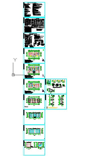 框架结构三层办公楼建筑、结构、空调、电暖全套图（全专业图纸非常详细，值得下载）-图一