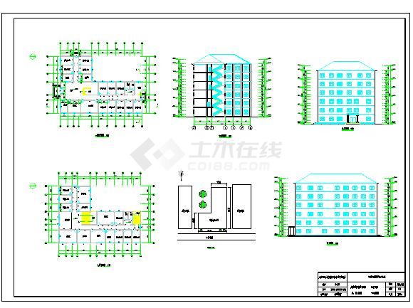 3413.34平米六层框架结构综合办公楼毕业设计（结构计算书、工程量计算表、预算书、CAD图纸11张）-图一