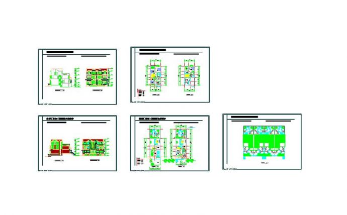 精选20套联排别墅建筑设计方案图（带效果图）_图1