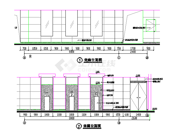 某地博物馆全套建筑设计cad图纸（含大样图）-图二