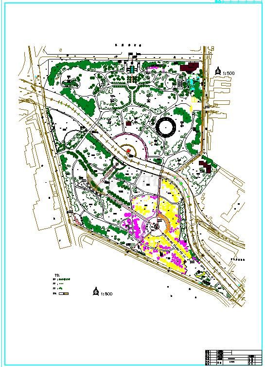 青岛漂亮大型公园景观设计cad规划方案图-图一