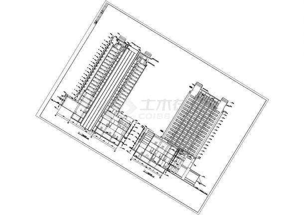 某21层商业高层酒店建筑cad设计施工图-图二