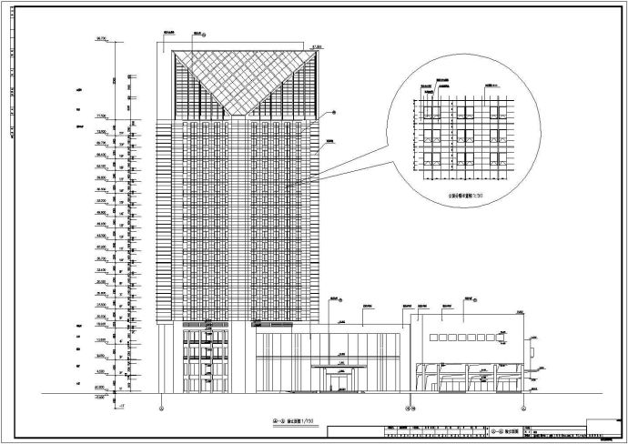 某21层框架筒体五星级高层酒店建筑cad施工图_图1