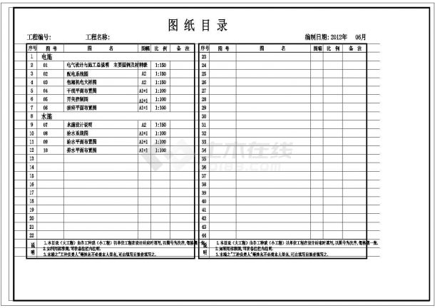 【浙江】某娱乐厅装修给排水电气施工图-图一