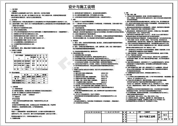 【湖南】某保障中心空调通风系统设计图纸-图二