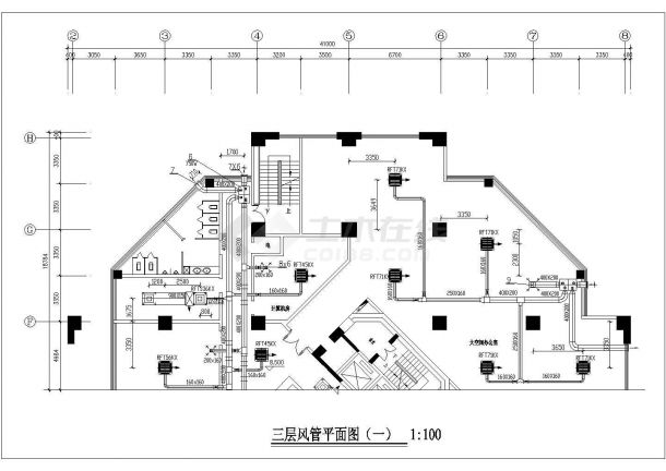 青岛31层综合楼暖通空调cad全套施工图-图一