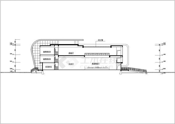 某二层规划展览馆建筑方案图（含效果图）-图一