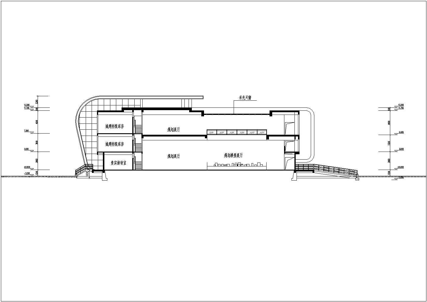 某二层规划展览馆建筑方案图（含效果图）