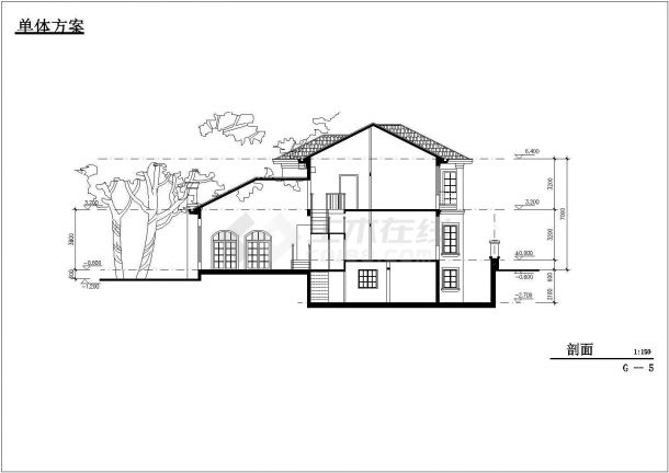 【温州】某二层独栋别墅建筑方案图（512平方米）-图一