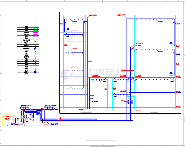 某三层工厂厂房给排水设计施工图纸-图二