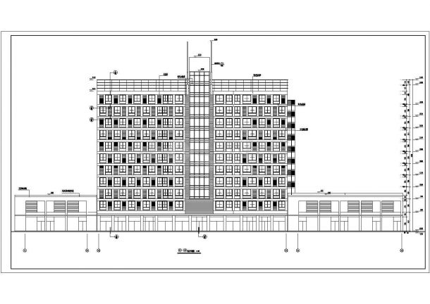 11层高端公寓楼V型建筑设计施工cad平立面方案图-图一
