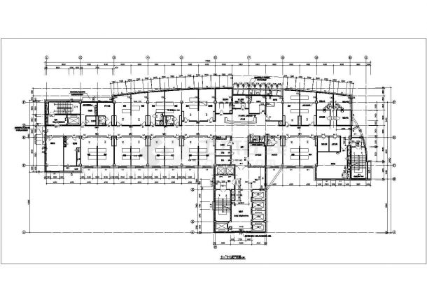 北京20层大医院住院部建筑设计cad平立面施工方案图纸-图二