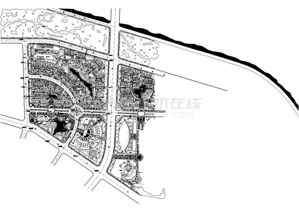 【北京】某温泉别墅区规划设计方案图-图一