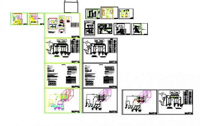 现代会所地源热泵机房设计cad图（说明齐全）_图1