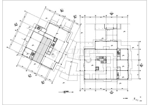 【苏州】某四层工业园区规划C1C2栋建筑扩初图-图一