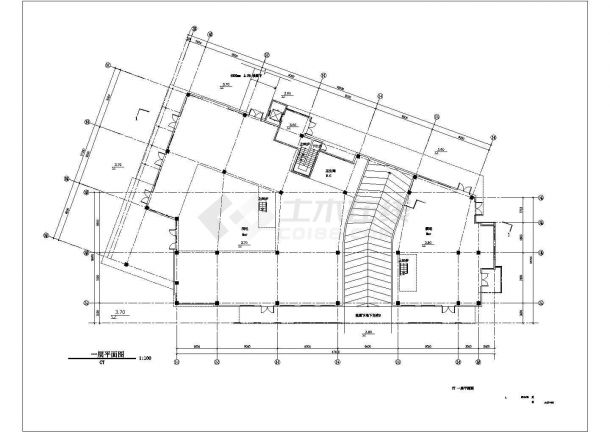 【苏州】某三层工业园区规划C7栋建筑扩初图-图一