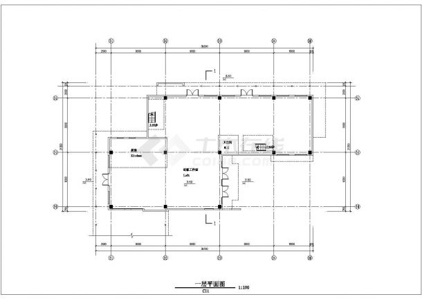 【苏州】某三层工业园区规划C11栋建筑扩初图-图一