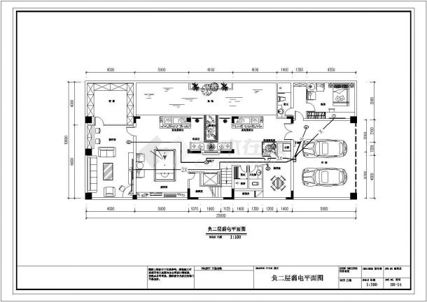 某3层别墅全套弱电CAD施工图-图二