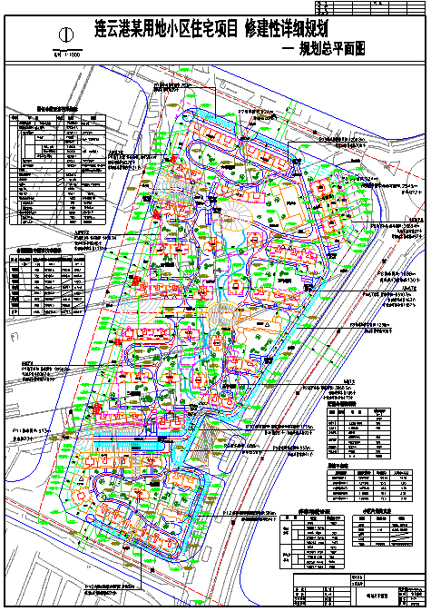【江苏】连云港某用地小区住宅规划总平面图