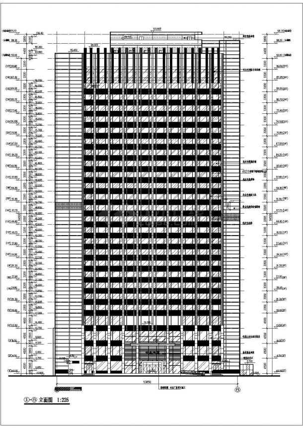 【郑州】某二十七层办公楼建筑扩初图-图一