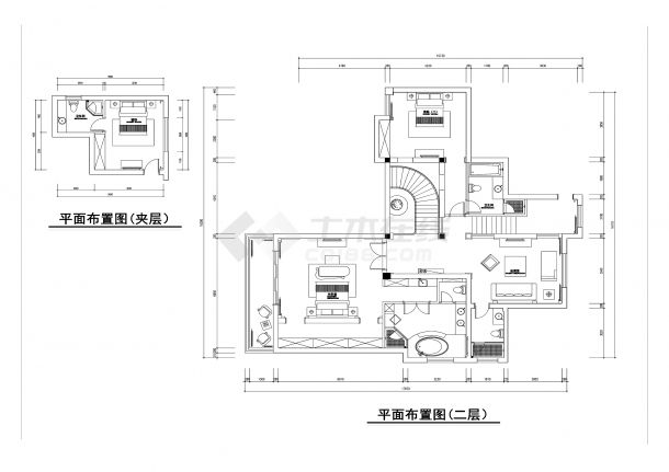 【常熟】泽景园法式风格两层独栋别墅装修施工图-图二