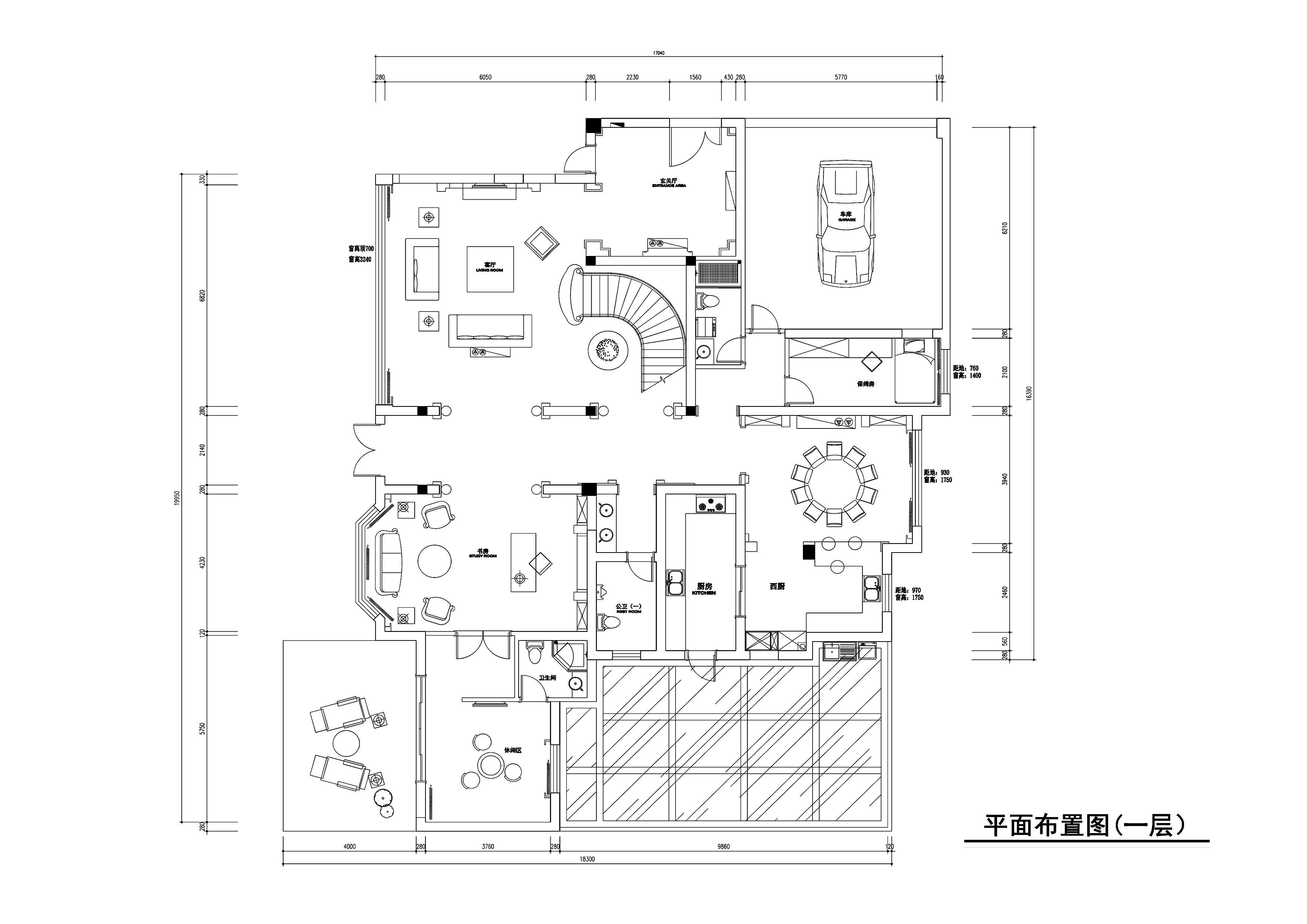 【常熟】泽景园法式风格两层独栋别墅装修施工图