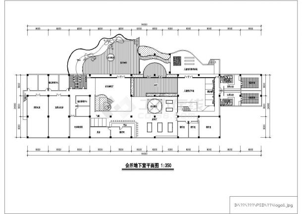 【石家庄】某二层现代型会所建筑方案图-图二