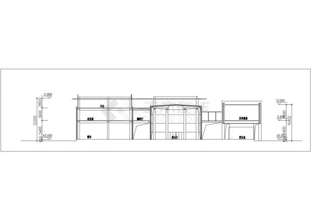 【海口】某二层现代型会所建筑方案图-图二